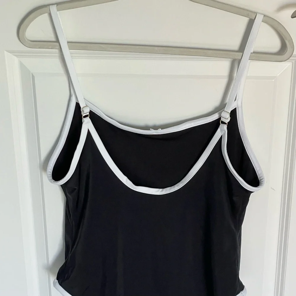 New! Pink x Frankie’s Bikinis Poppi one piece Swimsuit black binded 47343